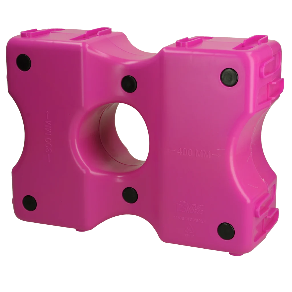 Plastikowe klocki do cavaletti, różowe, 2 szt., 40 x 30 x 15 cm – Vplast Cavaletti - obrazek 2