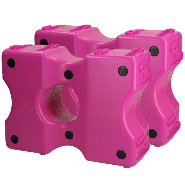 Plastikowe klocki do cavaletti, różowe, 2 szt., 40 x 30 x 15 cm – Vplast Cavaletti