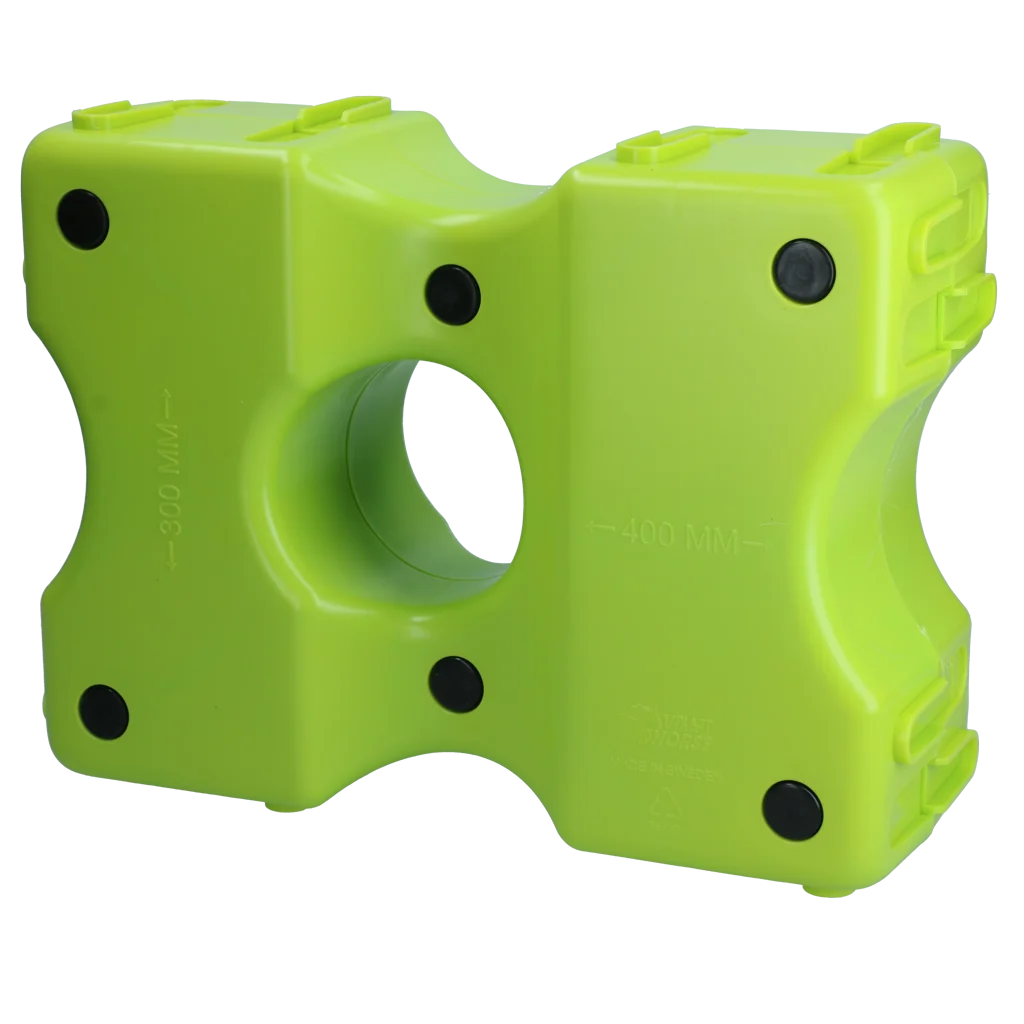 Plastikowe klocki do cavaletti, zielone, 2 szt., 40 x 30 x 15 cm – Vplast Cavaletti - obrazek 2