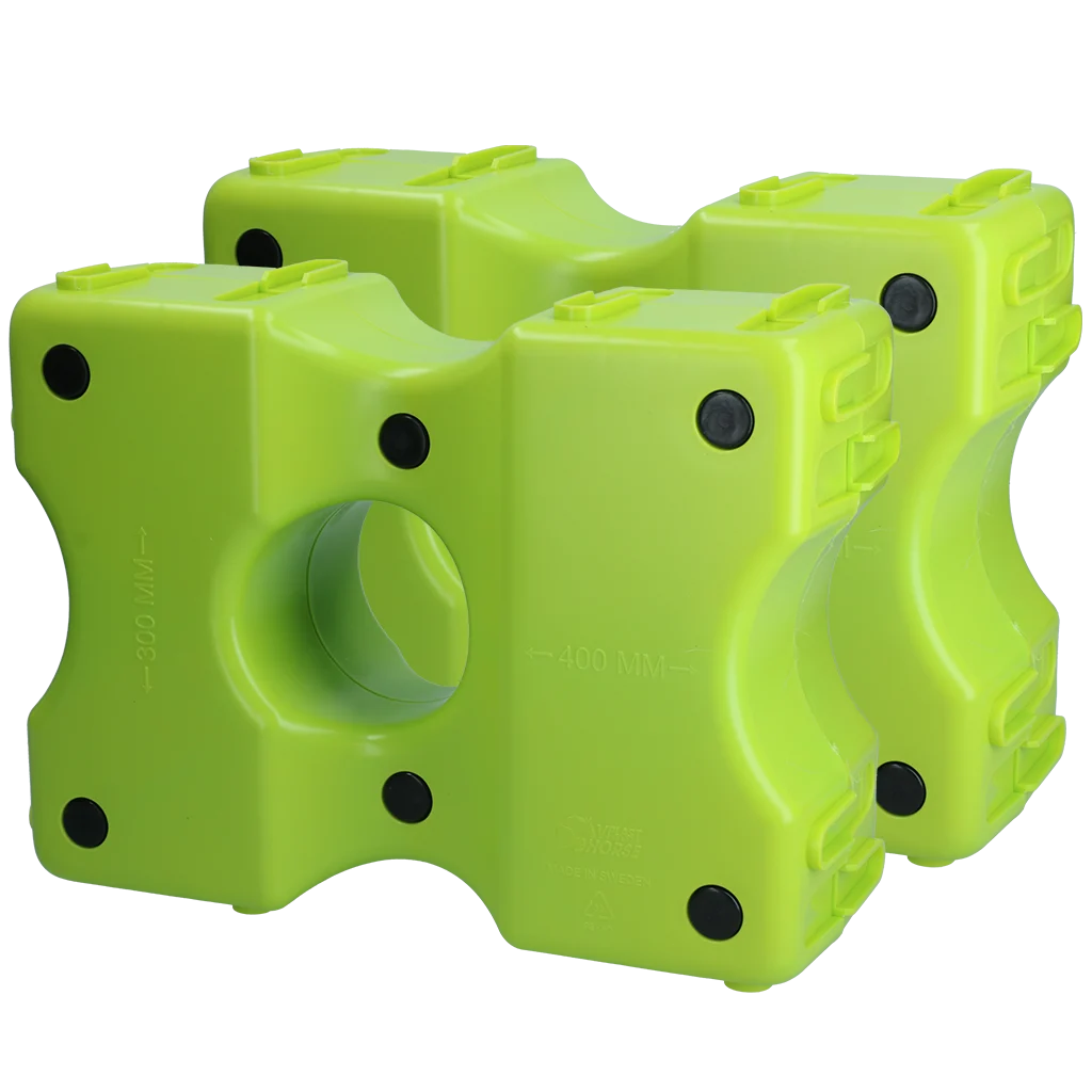 Plastikowe klocki do cavaletti, zielone, 2 szt., 40 x 30 x 15 cm – Vplast Cavaletti - obrazek 1