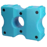 Niebieskie plastikowe klocki cavaletti, 2 sztuki, 40 x 30 x 15 cm – Vplast Cavaletti - obrazek 2