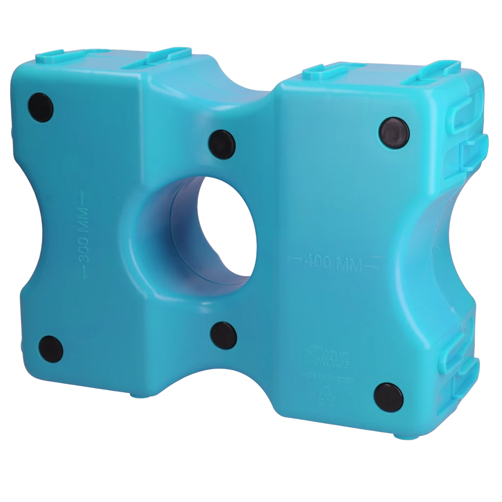 Niebieskie plastikowe klocki cavaletti, 2 sztuki, 40 x 30 x 15 cm – Vplast Cavaletti - obrazek 2