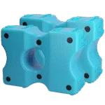 Niebieskie plastikowe klocki cavaletti, 2 sztuki, 40 x 30 x 15 cm – Vplast Cavaletti