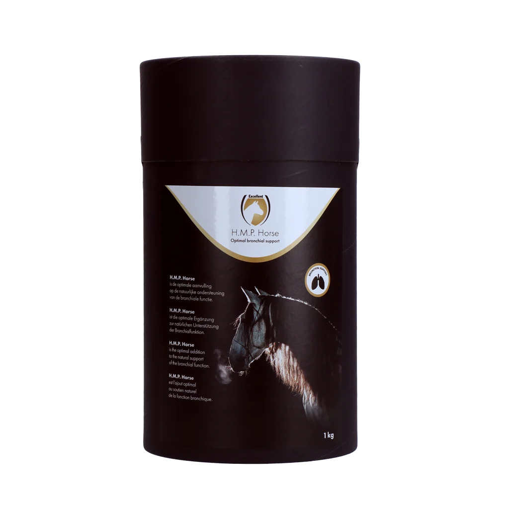 HMPH1000E.png Suplement wspierający drogi oddechowe koni z ziołami, 1 kg – Excellent Horse H.M.P. Powder - obrazek 1