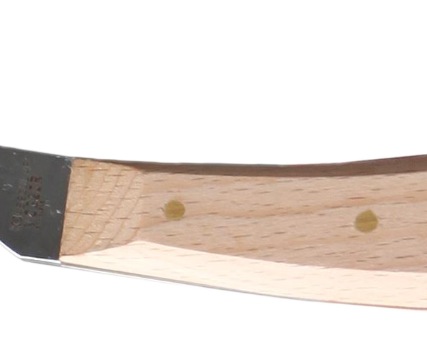 Wąski nóż do kopyt z jasnobrązową rękojeścią, dodatkowo ostrzony VC 320 "R"