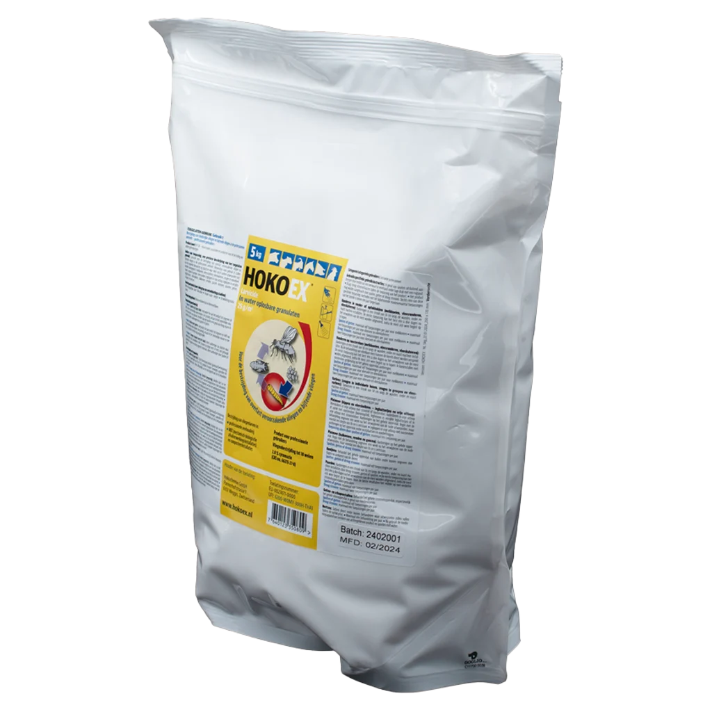 Preparat do zwalczania larw much w pomieszczeniach dla zwierząt, 5 kg – HokoEx - obrazek 1