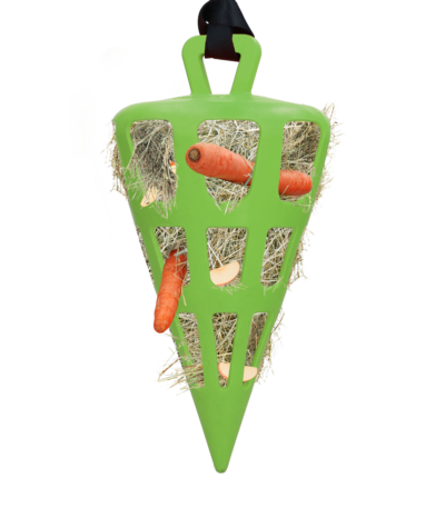 Spowalniacz jedzenia siana dla koni z naturalnego kauczuku, zielony – Hay Slow Feeder Fun & Flex Carrot