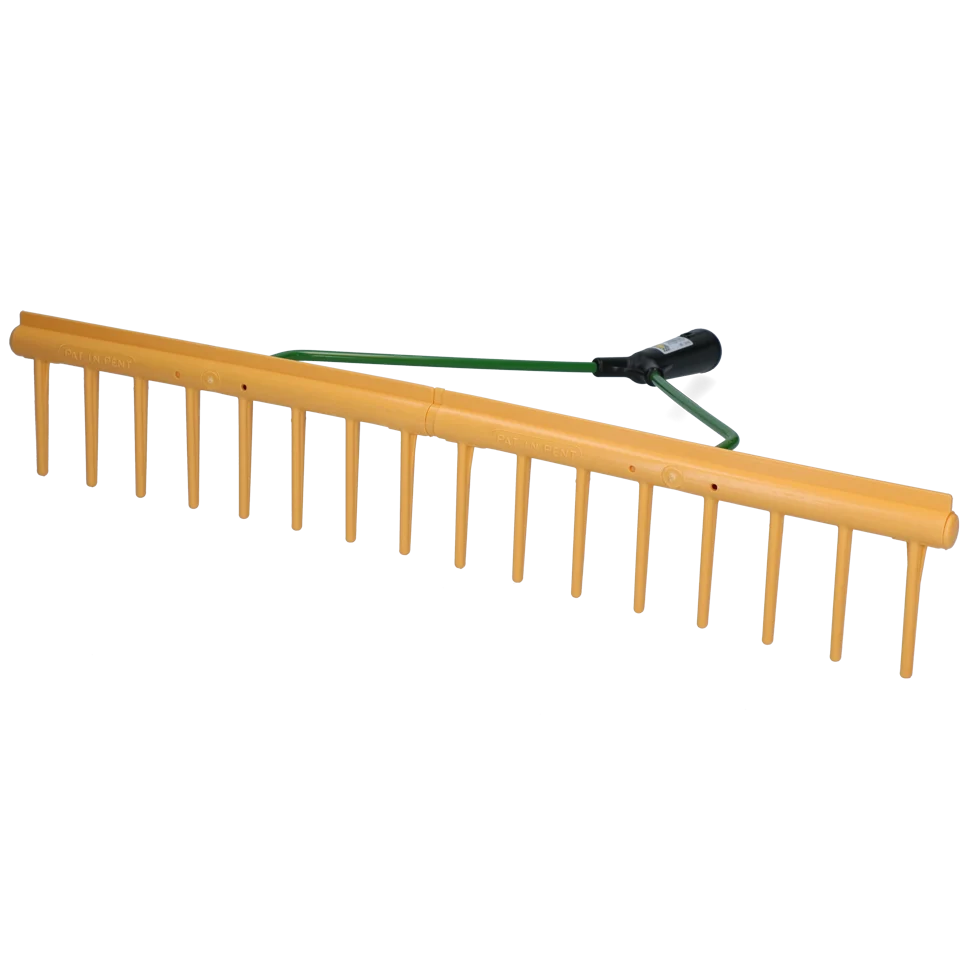 Grabie do siana z listwą wyrównującą, szerokość 64 cm, 16 zębów, bez trzonka - obrazek 1