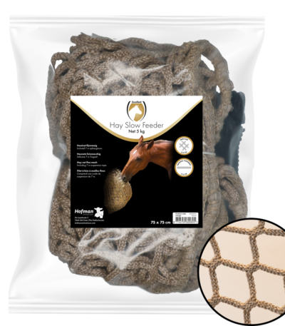 Siatka na siano do powolnego karmienia koni, 5 kg, oczka 45 mm – Hay Slow Feeder