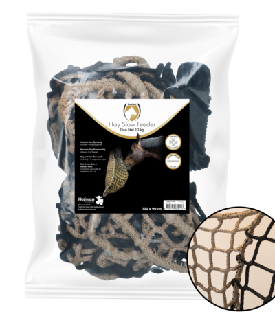 Siatka na siano Slowfeeder dla koni, 10 kg, oczka 60/45 mm – Hay Slow Feeder