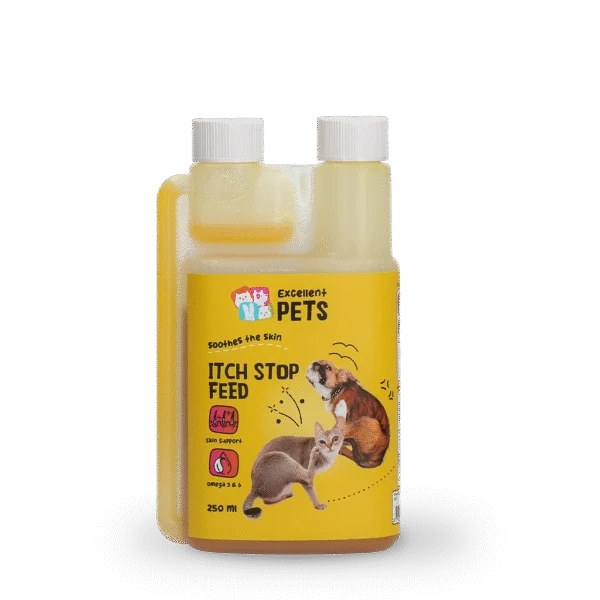 Olej paszowy dla psów i kotów z rumiankiem, 250 ml – Excellent Pets Itch Stop Feed