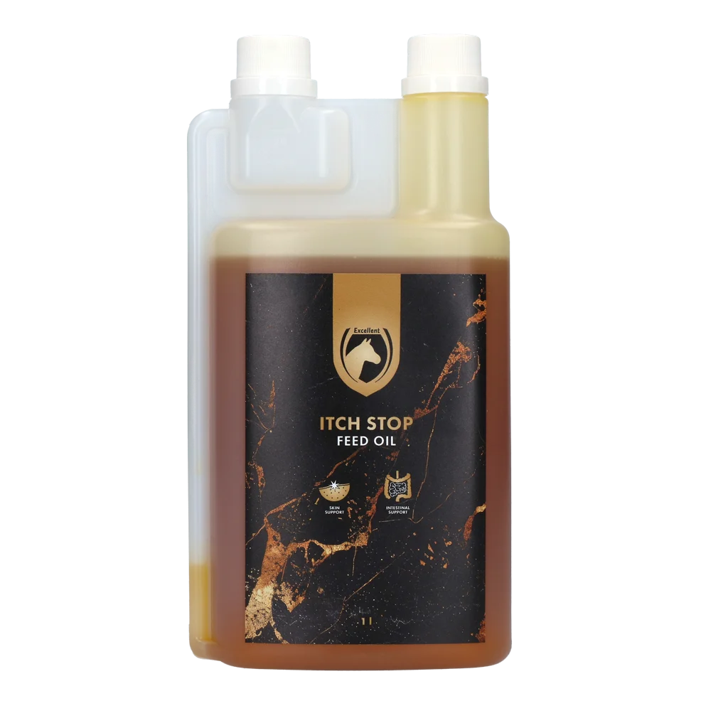 Olej paszowy dla koni z Omega 3 i Omega 6, 1 l – Excellent Horse Itch Stop Feed Oil - obrazek 1