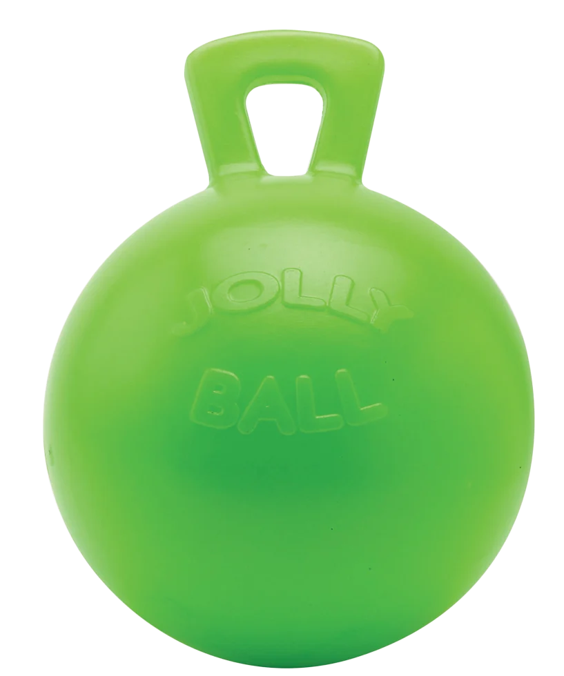 Piłka do zabawy dla konia, zielona, o zapachu jabłka, 25 cm – Jolly Pets Jolly Ball - obrazek 1