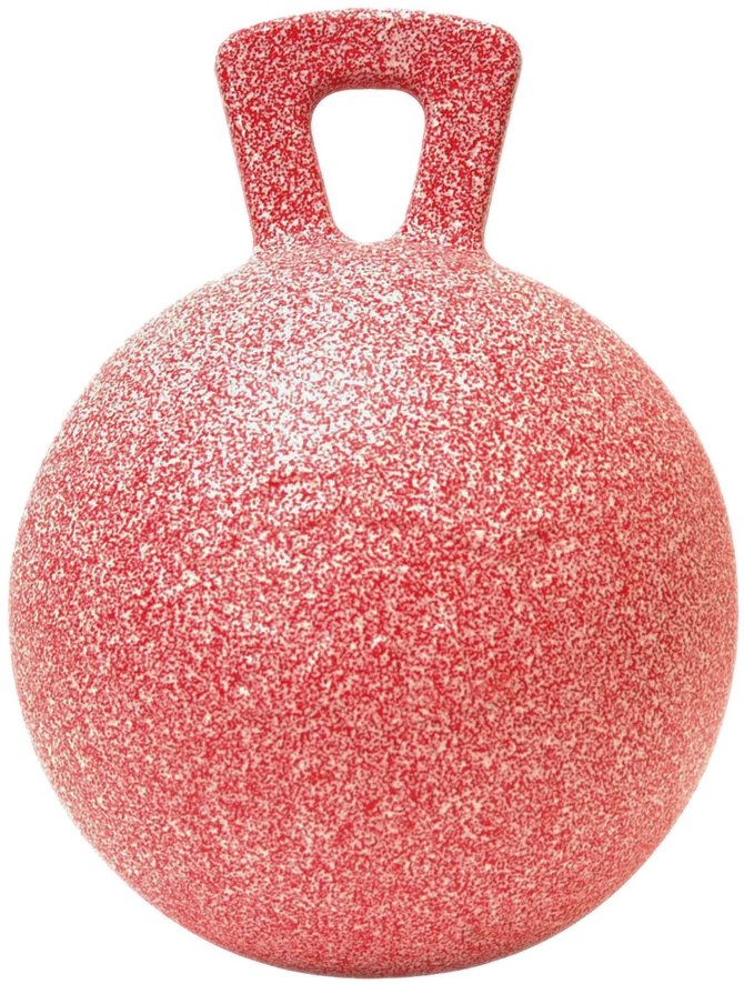 Piłka do zabawy dla konia o zapachu mięty pieprzowej, czerwona i biała, 25 cm – Jolly Pets Jolly Ball - obrazek 1