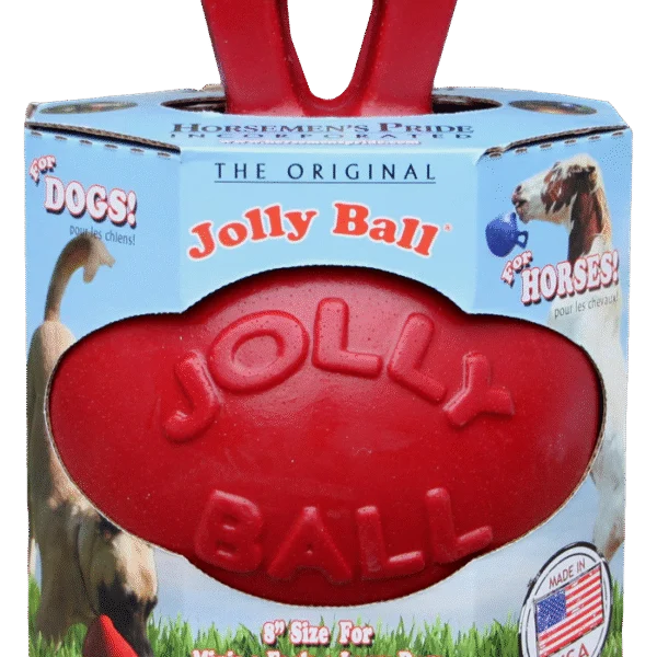 Czerwona piłka dla koni, samopompująca się, 20 cm – Jolly Pets Jolly Ball Dual