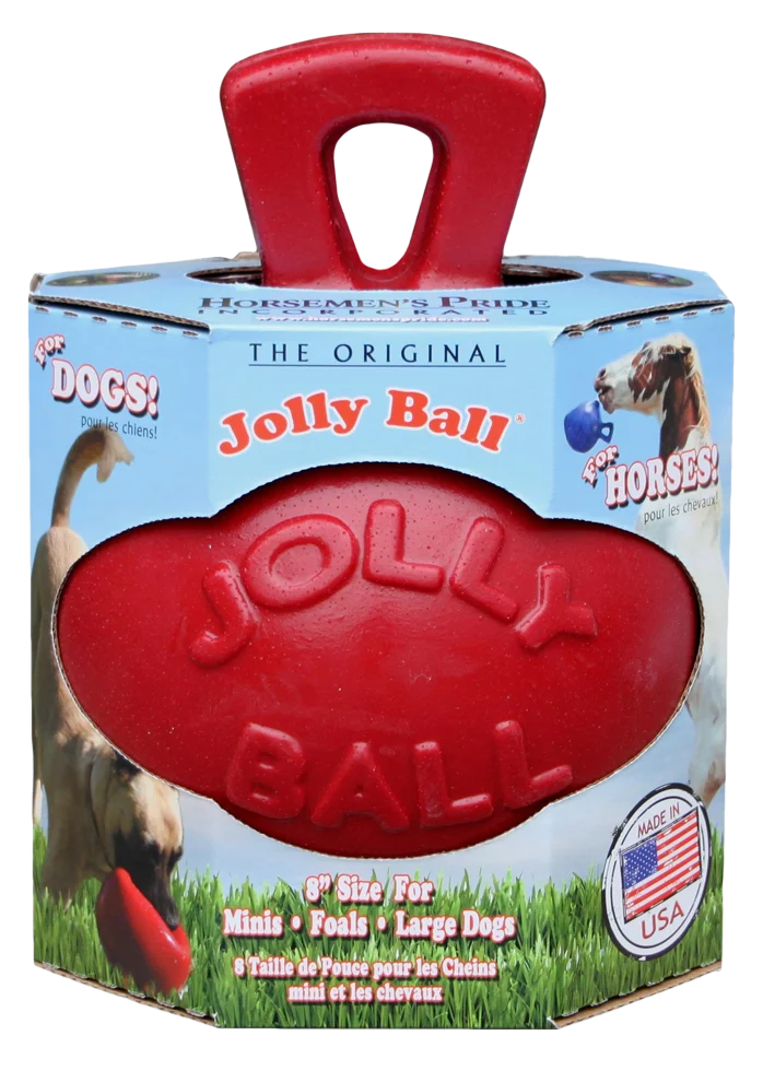 Czerwona piłka dla koni, samopompująca się, 20 cm – Jolly Pets Jolly Ball Dual - obrazek 1