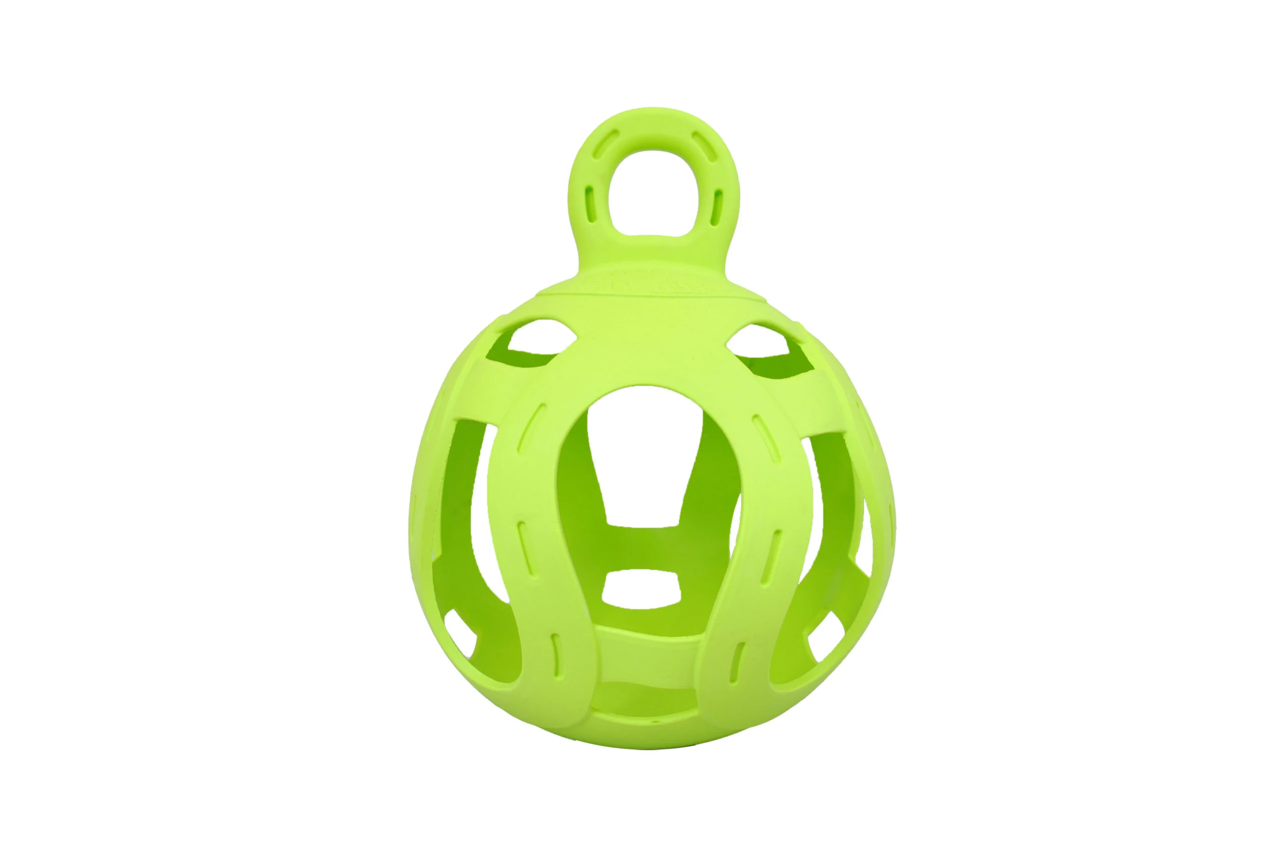 Piłka na przysmaki dla koni z elastycznej gumy, zielona, 20 cm – Jolly Pets Jolly Hay Ball - obrazek 1