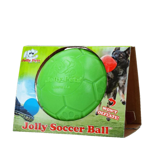 Piłka dla psa do aportowania, zielona, 15 cm – Jolly Pets Jolly Soccer Ball