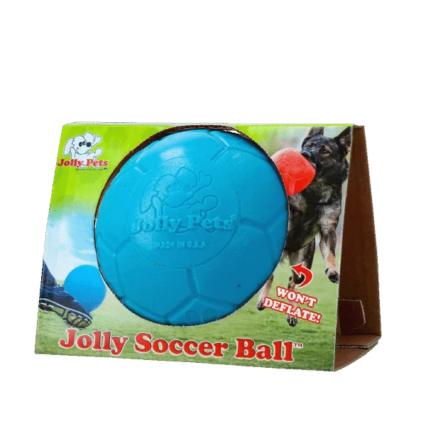 Piłka do aportowania dla psa, jasnoniebieska, 15 cm – Jolly Pets Jolly Soccer Ball