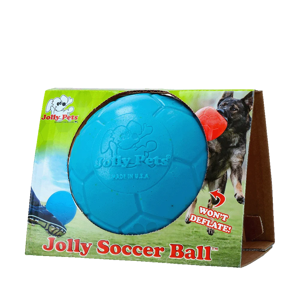 Piłka do aportowania dla psa, jasnoniebieska, 15 cm – Jolly Pets Jolly Soccer Ball - obrazek 1