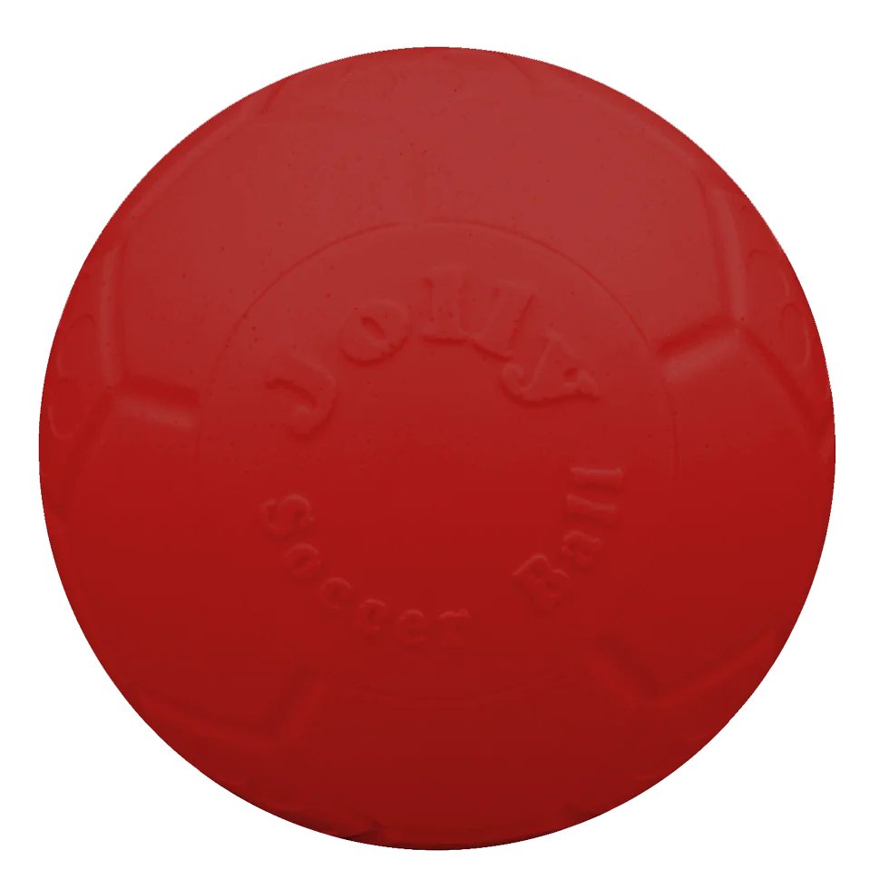 Piłka dla psa do aportowania, czerwona, 15 cm – Jolly Pets Jolly Soccer Ball - obrazek 2