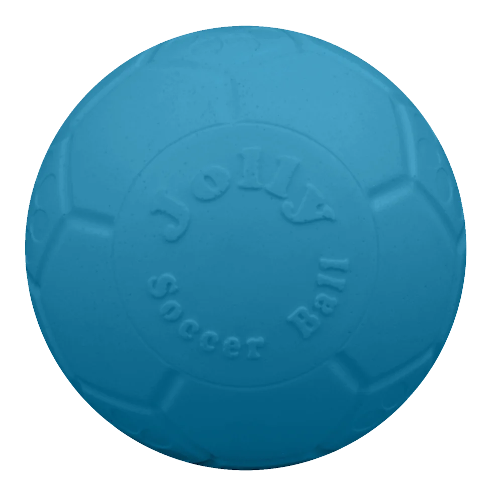 Piłka do aportowania dla psa, jasnoniebieska, 20 cm – Jolly Pets Jolly Soccer Ball - obrazek 2