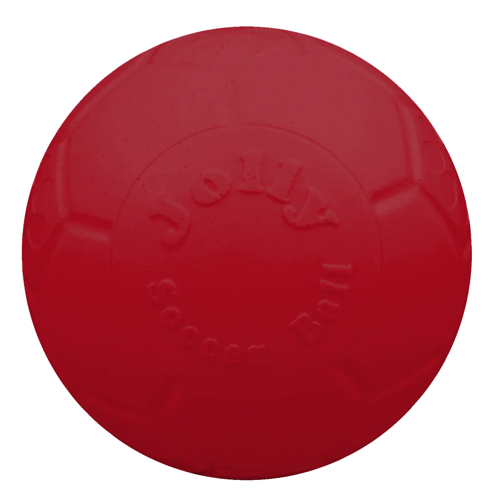 Piłka dla psa do aportowania, czerwona, 20 cm – Jolly Pets Jolly Soccer Ball - obrazek 2