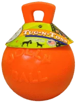 Pływająca piłka dla psa, pomarańczowa, L (20 cm) – Jolly Pets Tug-n-Toss