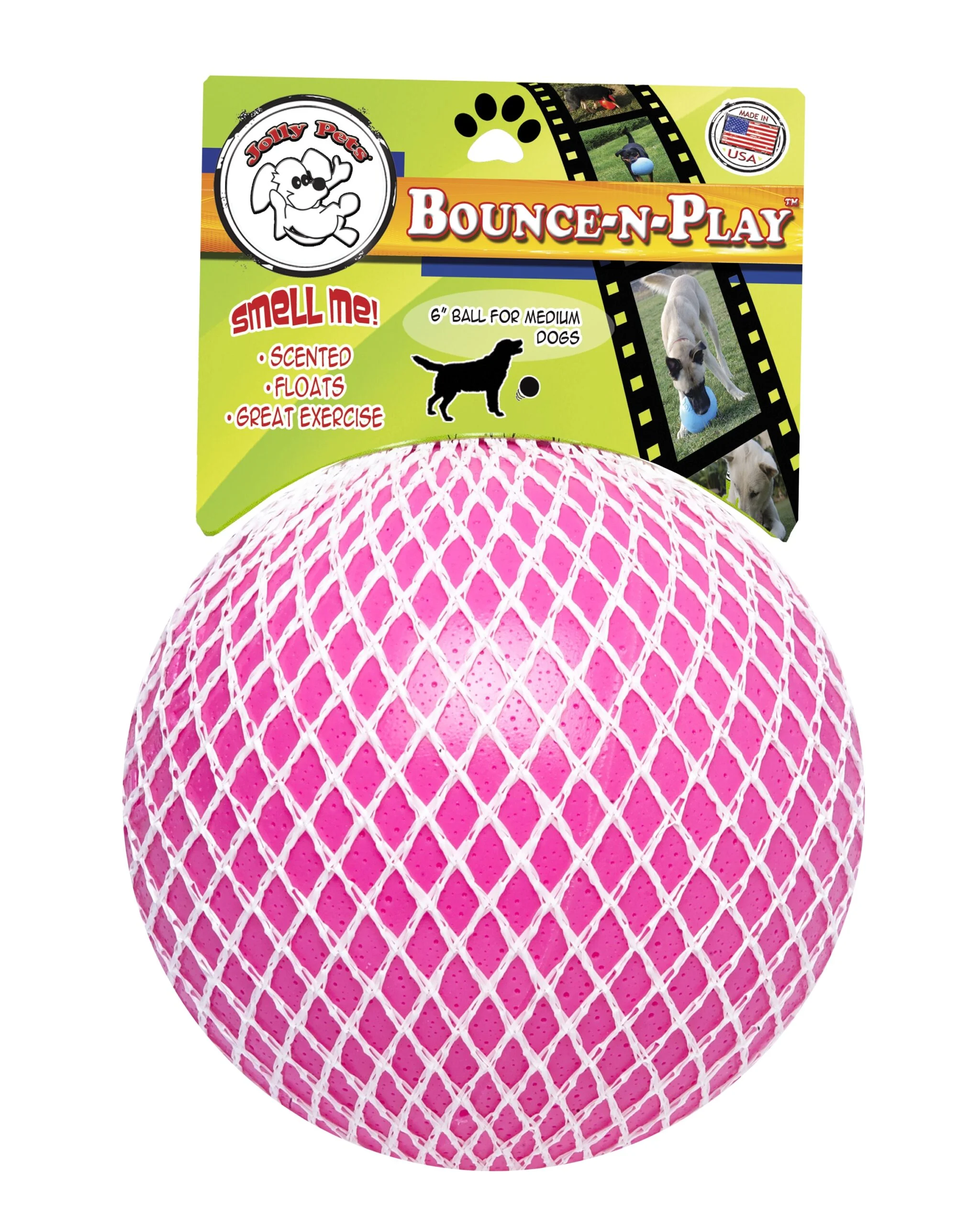 Unosząca się na wodzie piłka dla psa, 10 cm – Jolly Pets Jolly Bounce-n Play Gumowa S - obrazek 2