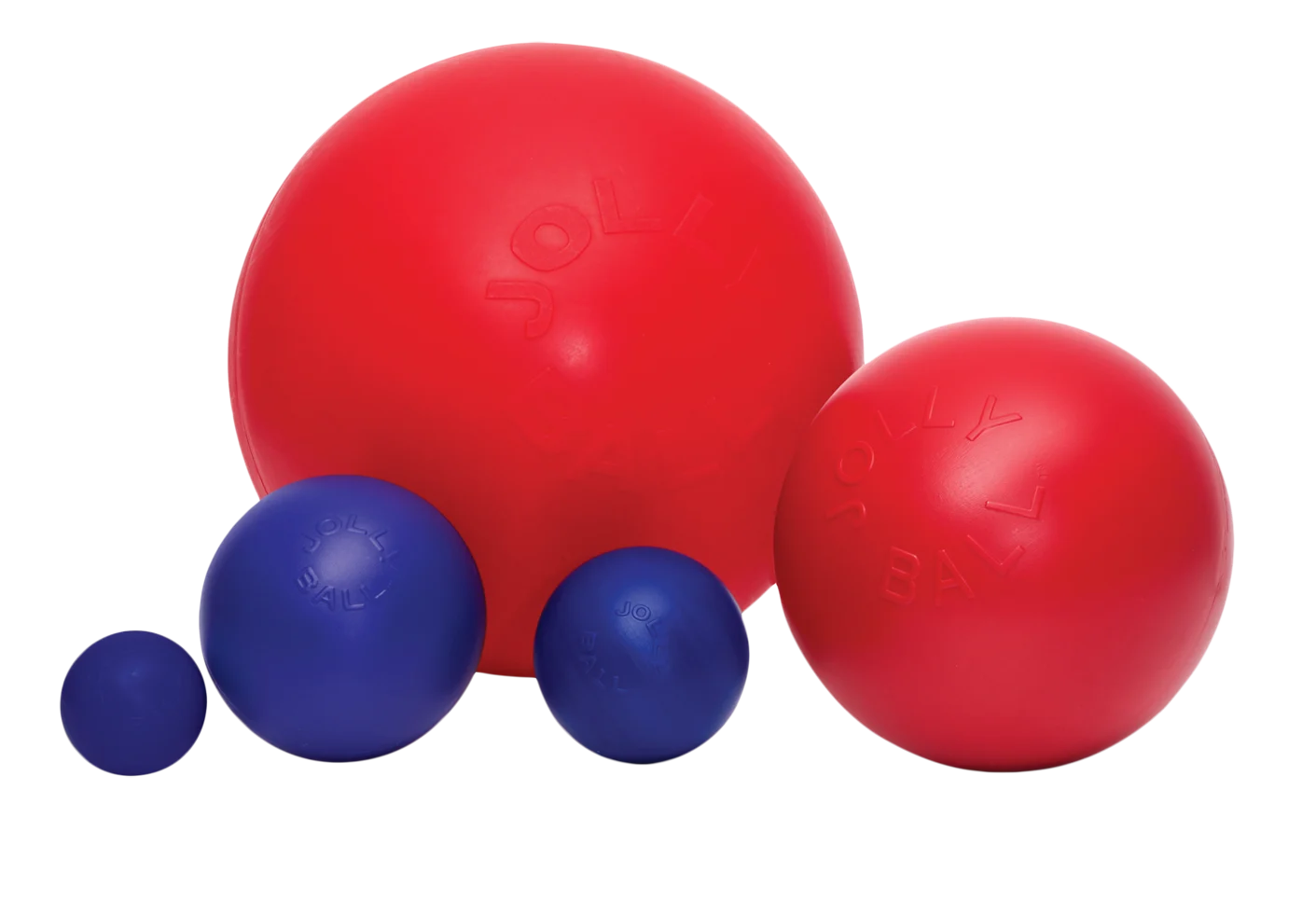 Piłka dla psa o gładkiej powierzchni, czerwona, 35 cm – Jolly Pets Push-n-Play - obrazek 1
