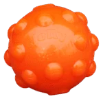 Piłka na przysmaki dla psa z gumy TPR, 10 cm – Jolly Pets Jolly Jumper pomarańczowa M - obrazek 2