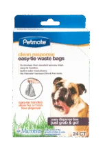 Zawiązywane woreczki na odchody, 24 sztuki, 31 x 33 cm – Petmate Clean Response Easy-Tie Waste Bags