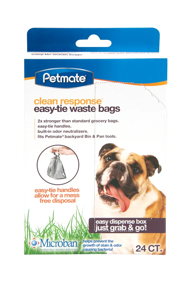 Zawiązywane woreczki na odchody, 24 sztuki, 31 x 33 cm – Petmate Clean Response Easy-Tie Waste Bags - obrazek 1