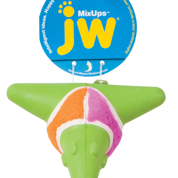 Piłka dla psa z piszczałką i z trzech materiałów – JW Mixups Arrow Ball M