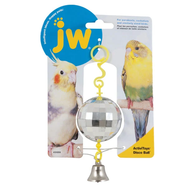 Lustrzana kula dla ptaków z dzwoneczkiem – JW Activitoy Disco Ball