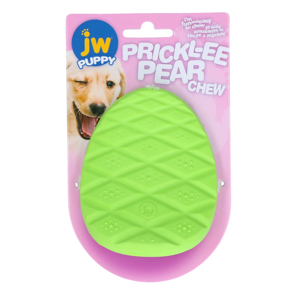 Gryzak dla szczeniąt z teksturowanej gumy – JW Prickl-ee Pear Teether - obrazek 1