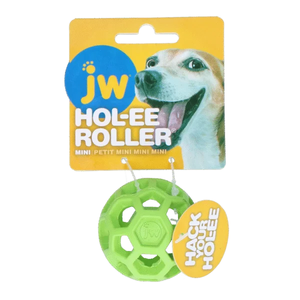 Piłka dla psa z naturalnej gumy na przysmaki, 5 cm, zielona – JW Hol-ee Roller