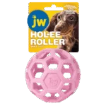 Gumowa piłka dla psa na przysmaki, 9 cm, różowa – JW Hol-ee Roller Small