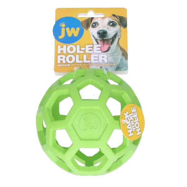 Piłka dla psa z naturalnego kauczuku na smakołyki, 11,5 cm, zielona – JW Hol-ee Roller