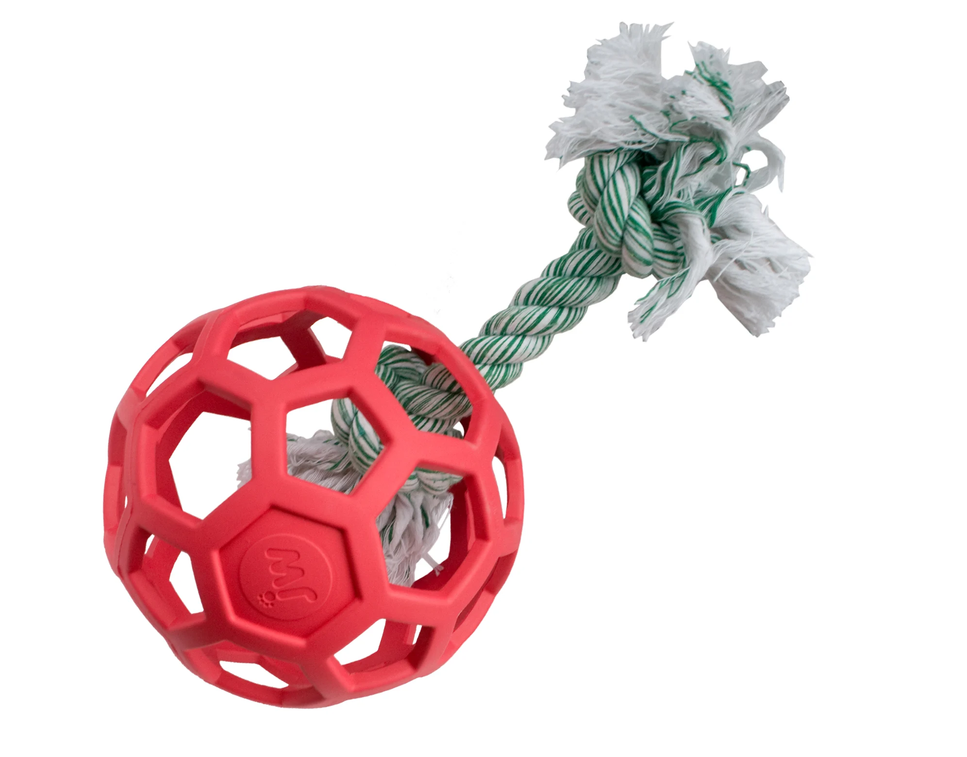 Piłka dla psa z naturalnej gumy na przysmaki, 19 cm, kolor losowy – JW Hol-ee Roller - obrazek 3