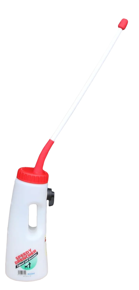 Butelka do pojenia cieląt z wężem sondy o długości 48 cm, 2,5 l – Shoof Speedy Drencher - obrazek 1