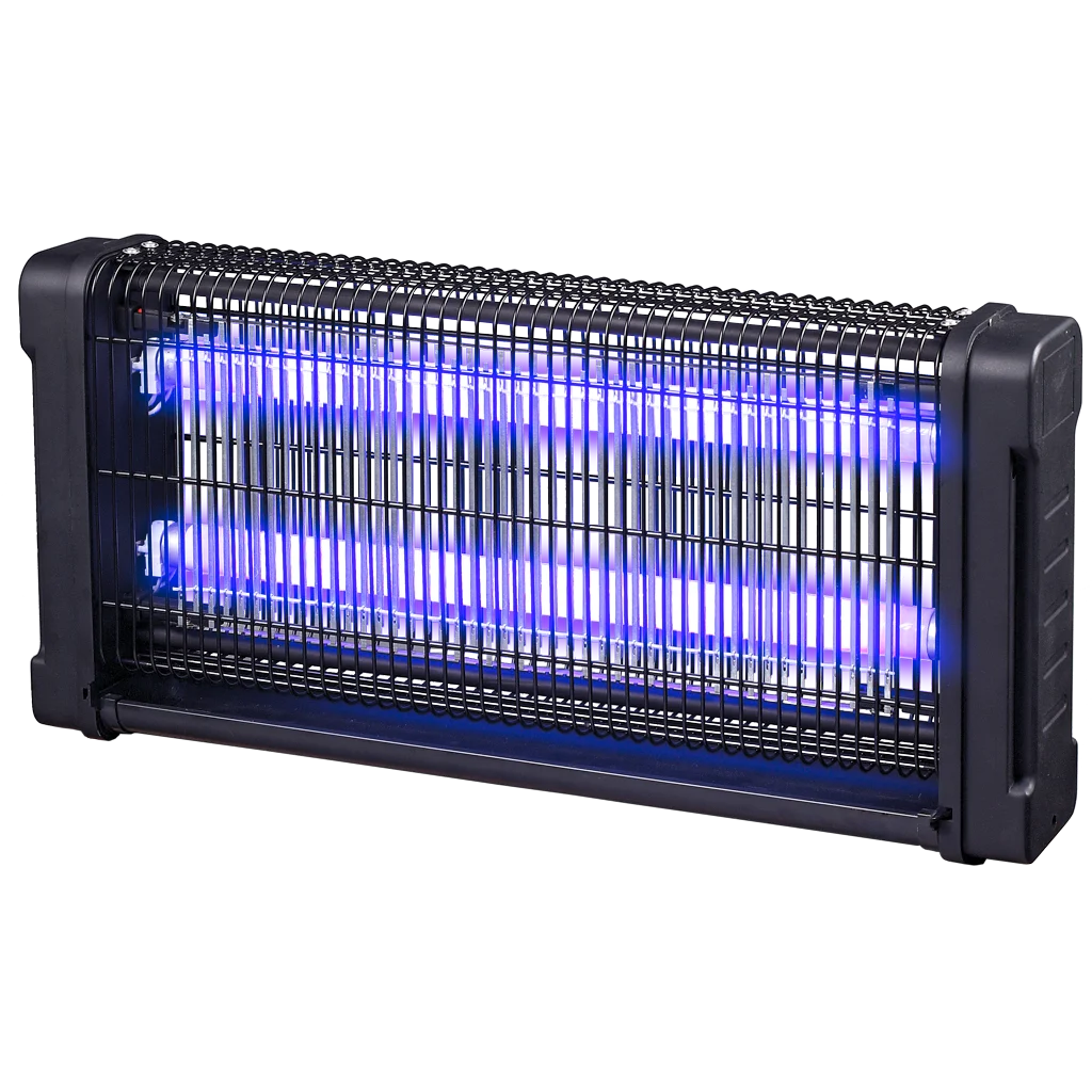 Lampa owadobójcza UV-A z kratką rażącą prądem, 2 x 15 W – Knock Pest Insect Killer - obrazek 1
