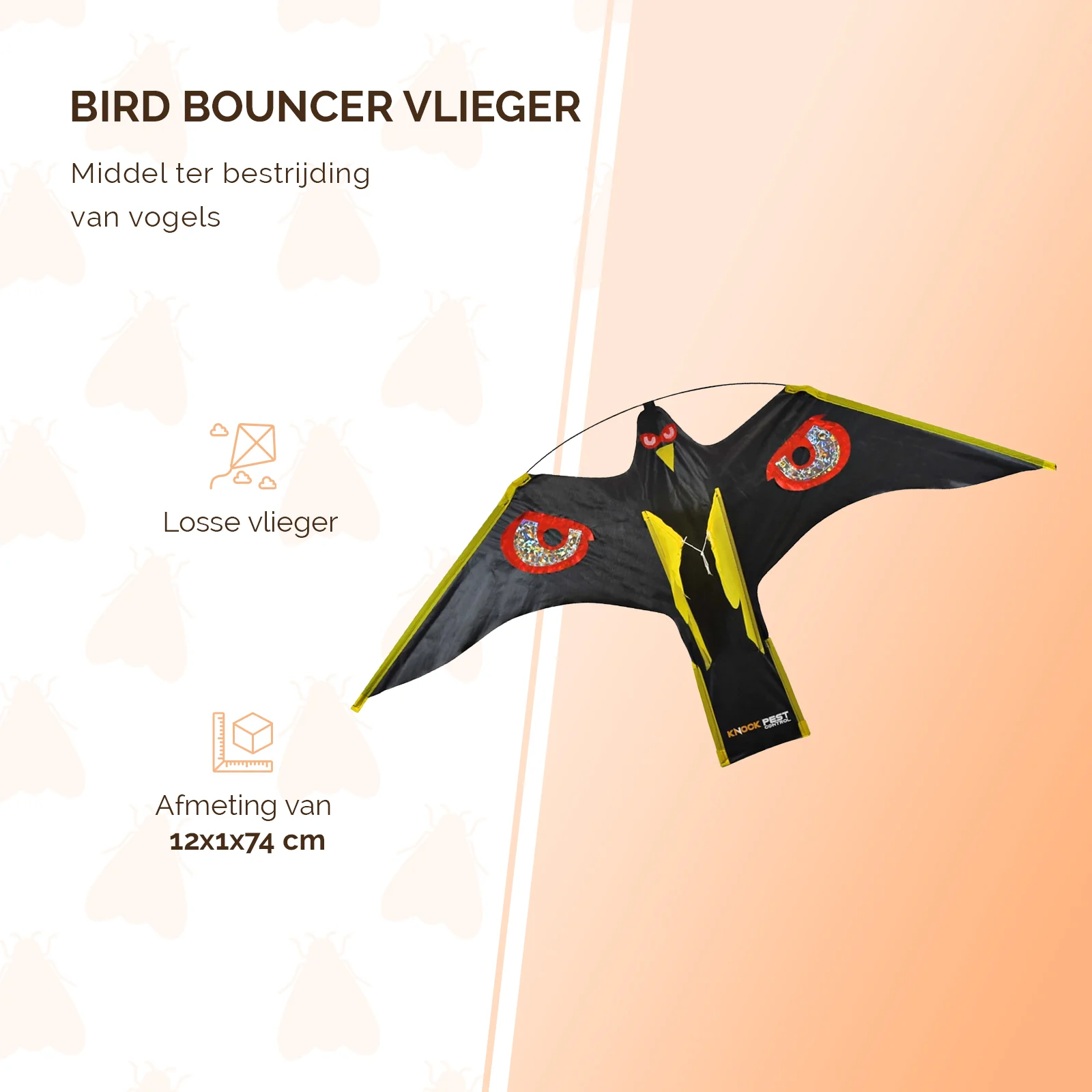 Latawiec do odstraszacza ptaków z linką mocującą – Knock Pest Bird Bouncer - obrazek 2