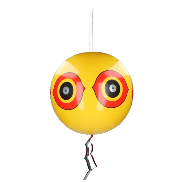 Balon odstraszający ptaki ze sznurkiem do zawieszania, żółty, Ø 40 cm – Knock Pest