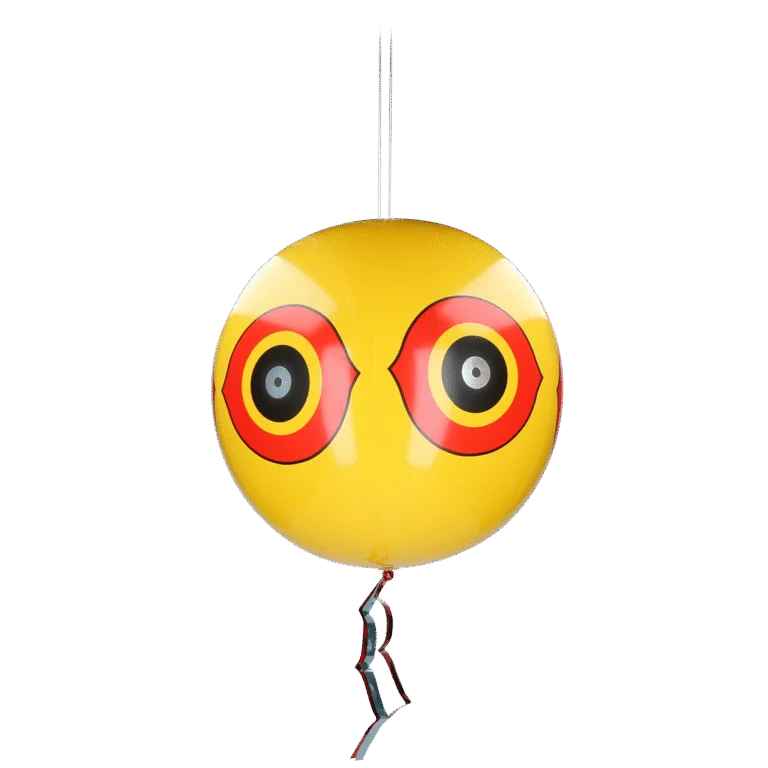 Balon odstraszający ptaki ze sznurkiem do zawieszania, żółty, Ø 40 cm – Knock Pest
