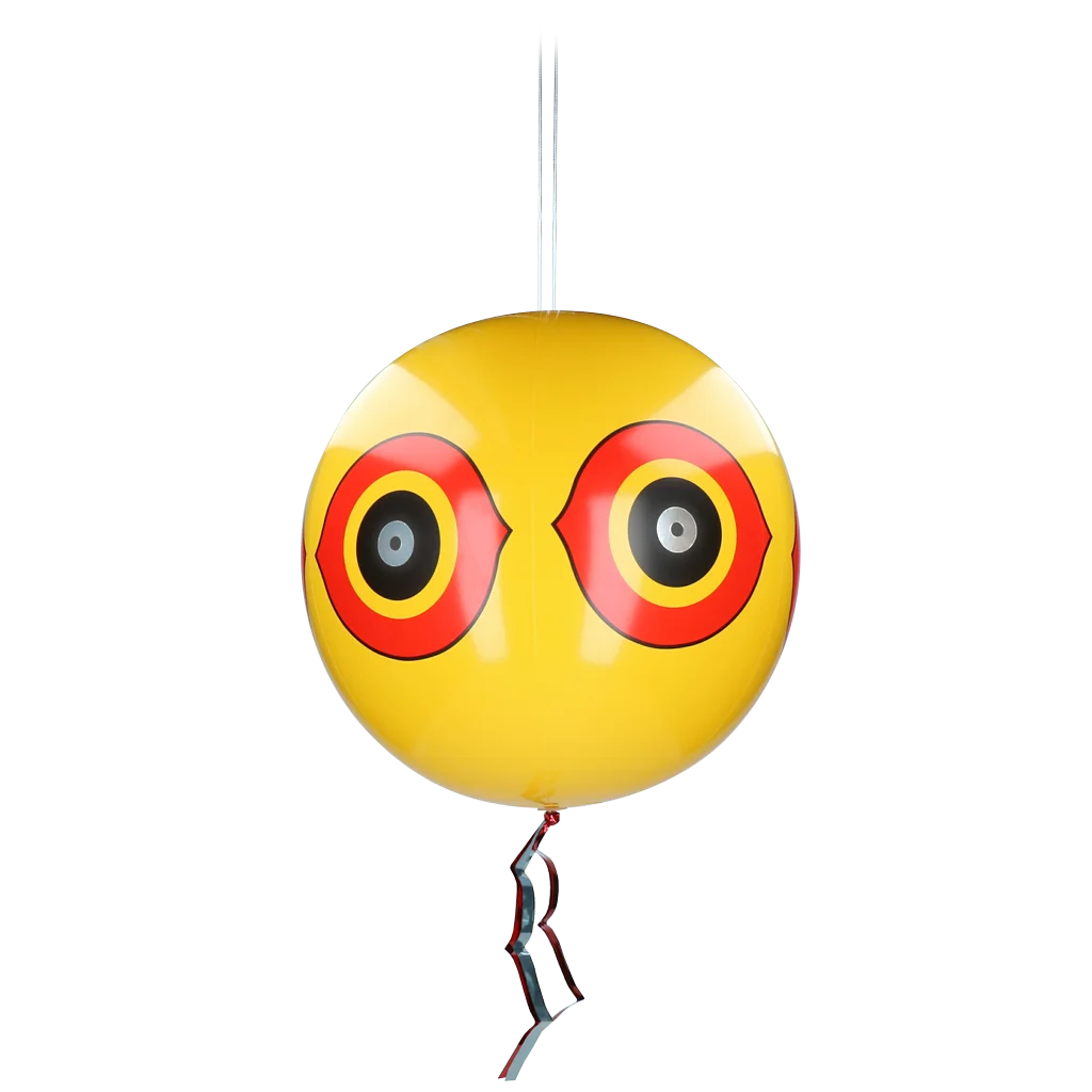 Balon odstraszający ptaki ze sznurkiem do zawieszania, żółty, Ø 40 cm – Knock Pest - obrazek 1