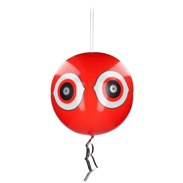 Balon odstraszający ptaki ze sznurkiem do zawieszenia, czerwony, Ø 40 cm – Knock Pest
