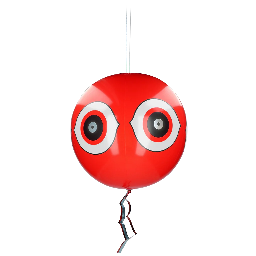 KNOC00034.png Balon odstraszający ptaki ze sznurkiem do zawieszenia, czerwony, Ø 40 cm – Knock Pest - obrazek 1