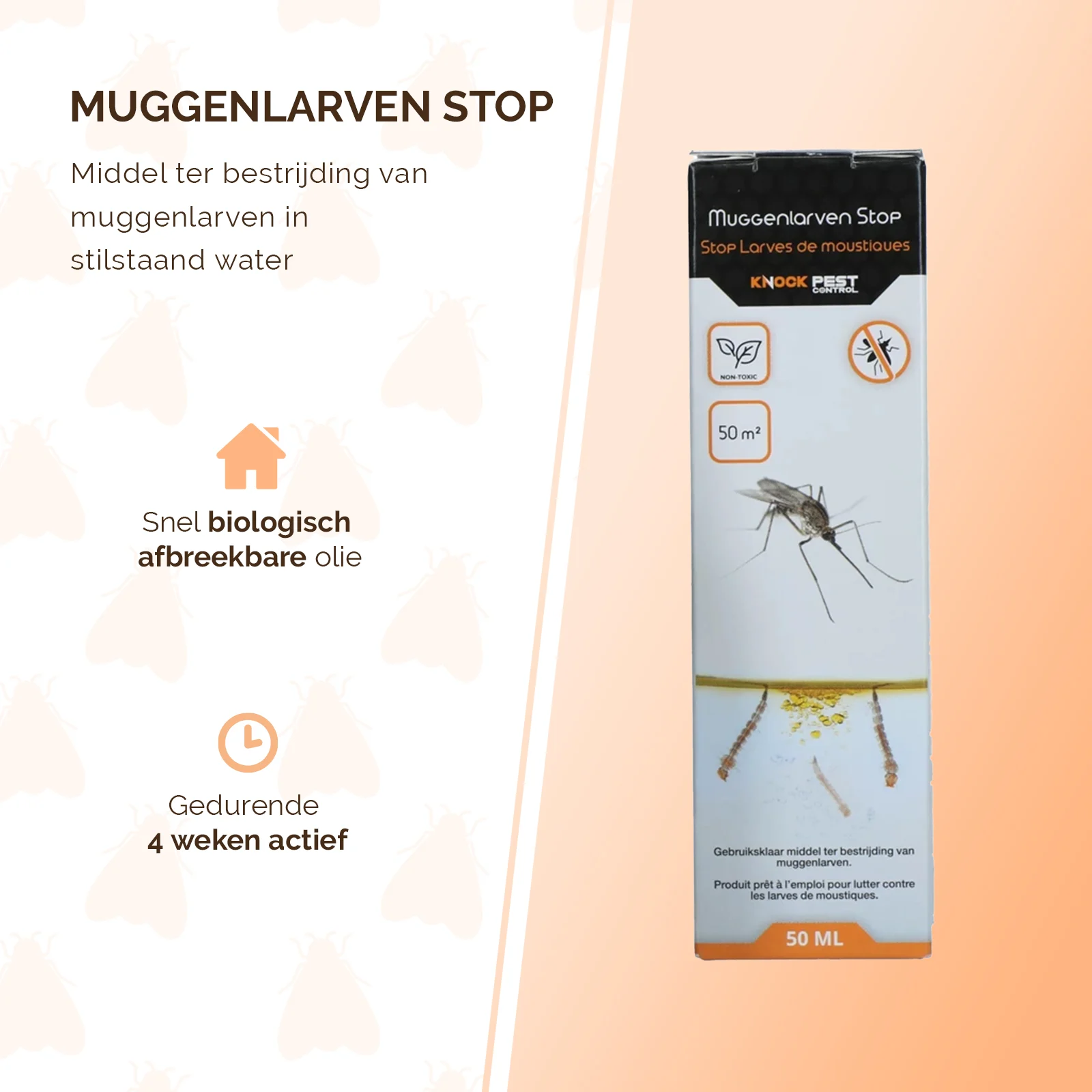 Środek do zwalczania larw komarów w stojącej wodzie, 50 ml – Knock Pest Muggenlarven Stop - obrazek 2