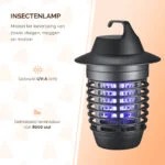Lampa owadobójcza z UV-A i kratką rażącą prądem, 5 W – Knock Pest Insect Killer - obrazek 2